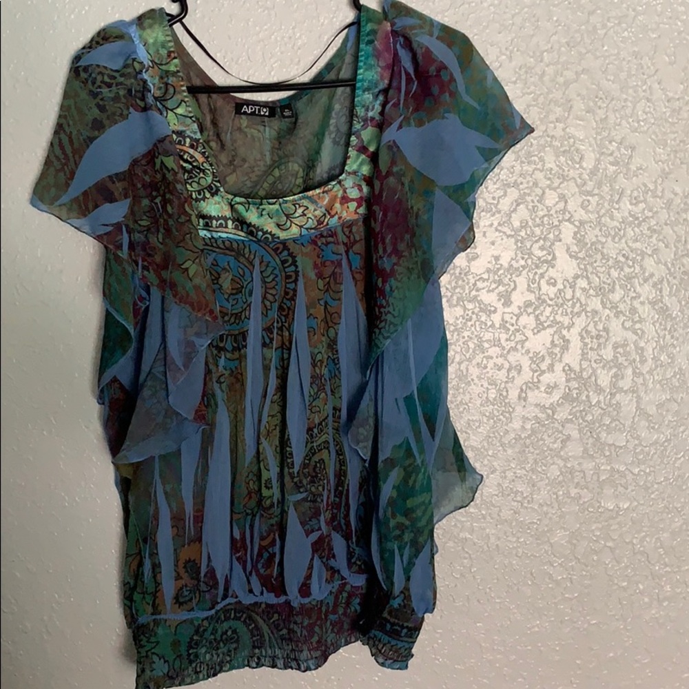 Apt 9 multi dark colored blouse